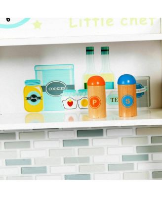 Kid's Wooden Pretend Cooking Play Kitchen Set