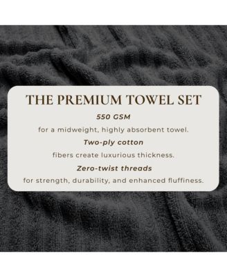 Luxury Combed Cotton 6-Piece Bath Towel Set