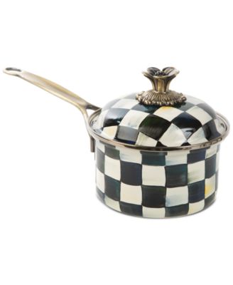MacKenzie-Childs - Courtly Check Enameled 1-Quart Saucepan