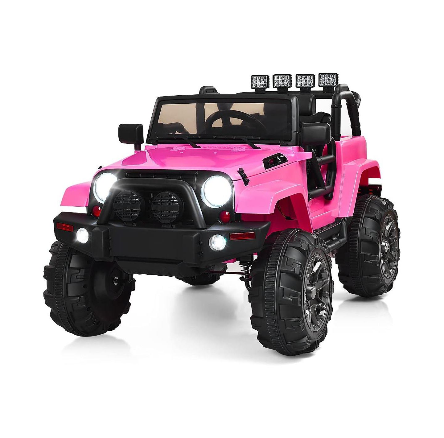 Детская игрушка Mecale 12V Electric Parental Remote Control Ride-On Truck with LED Lights, цвет: Розовый — фото 1