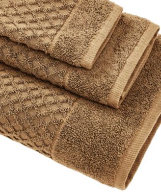 Quick-Drying Cotton Diamond Waffle Textured 6-Piece Bath Towel Set 54x27x0.5 inches,26x16 inches
