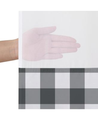 Hookless Sheer Panel Shower Curtain with Snap-In Liner and Grommets, 72" x 75"