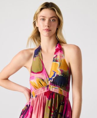 Women's Piper Printed Halter Sleeveless Midi Dress