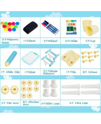 Kids Height Adjustable Double Side Magnetic Art Easel