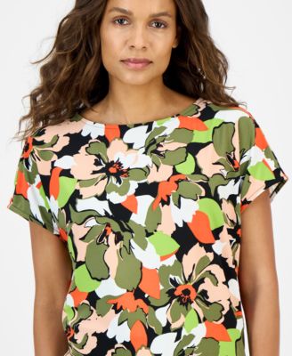 Women's Banded-Hem Dolman-Sleeve Top