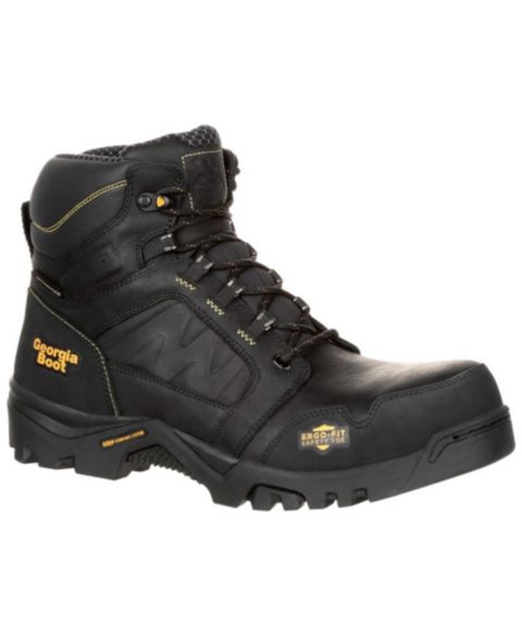 Мужские ботинки GEORGIA BOOT Amplitude Composite Toe Waterproof Black Work Boot, цвет: Чёрный