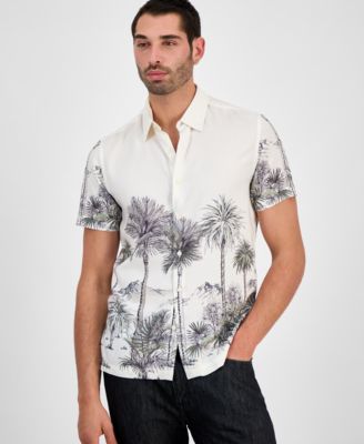 GUESS - Men's Palm Canyon Short Sleeve Button-Front Shirt