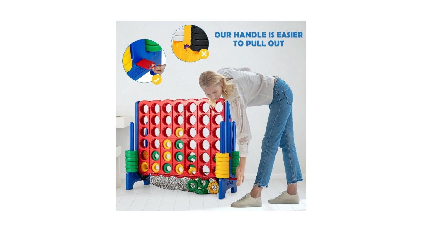 Детские игрушки Mecale 4-to-Score Giant Game Set with Net Storage, цвет: Красный — фото 7