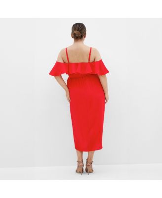 Women's Flirtation Drape Midi Dress