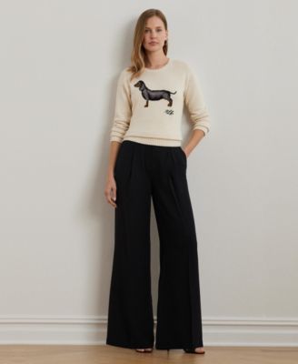 Women's Double-Faced Georgette Wide-Leg Pants