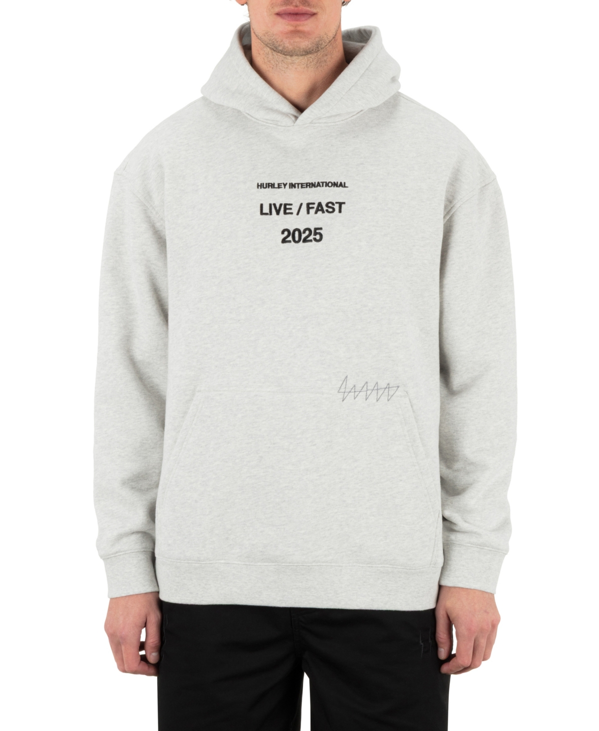 Men's Live Fast Pullover Hoodie - Gray heather
