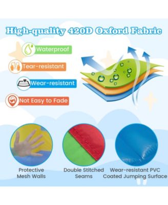 Inflatable Bounce House with Slide and Splash Pooland and 680W Blower