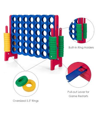 4-to-Score Giant Game Set with 42 Jumbo Rings and Quick-Release Slider