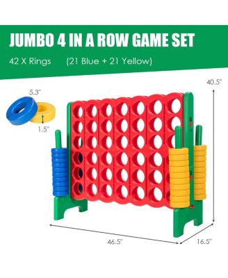 4-to-Score Giant Game Set with 42 Jumbo Rings and Quick-Release Slider