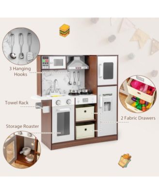 Kids Modern Toy Kitchen Playset with Attractive Lights and Sounds