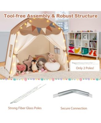 Kids Play Tent Bed Tent with String Lights Extra Large Playhouse Tent