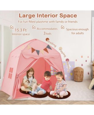 Kids Play Tent Bed Tent with String Lights Extra Large Playhouse Tent