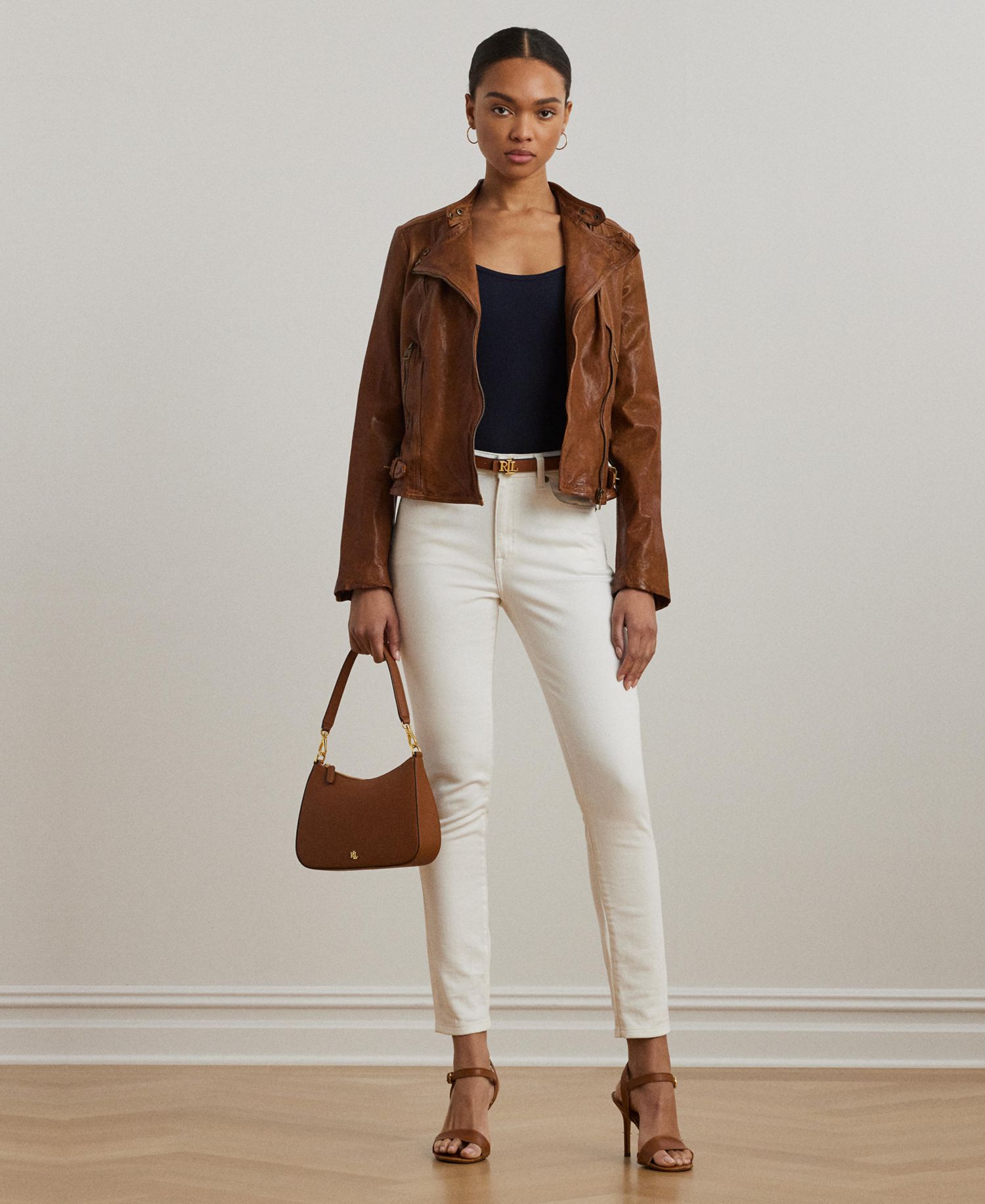 Tumbled-Leather Jacket