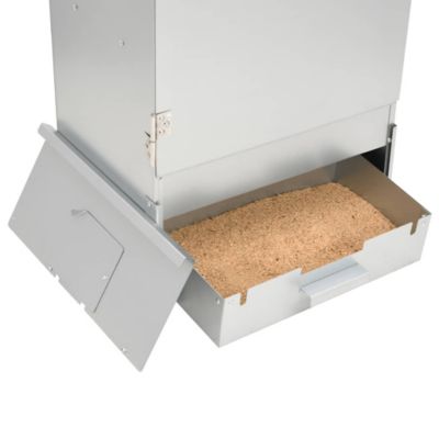 BBQ Oven Smoker with Wood Chips 17.5"x11.4"x43.3" Galvanized Steel