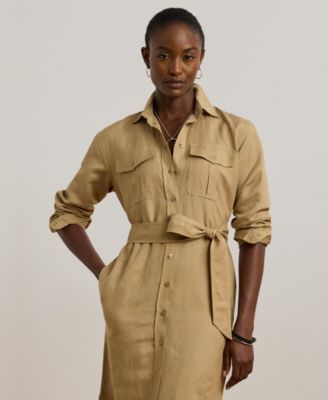 Women's Linen-Blend Shirtdress