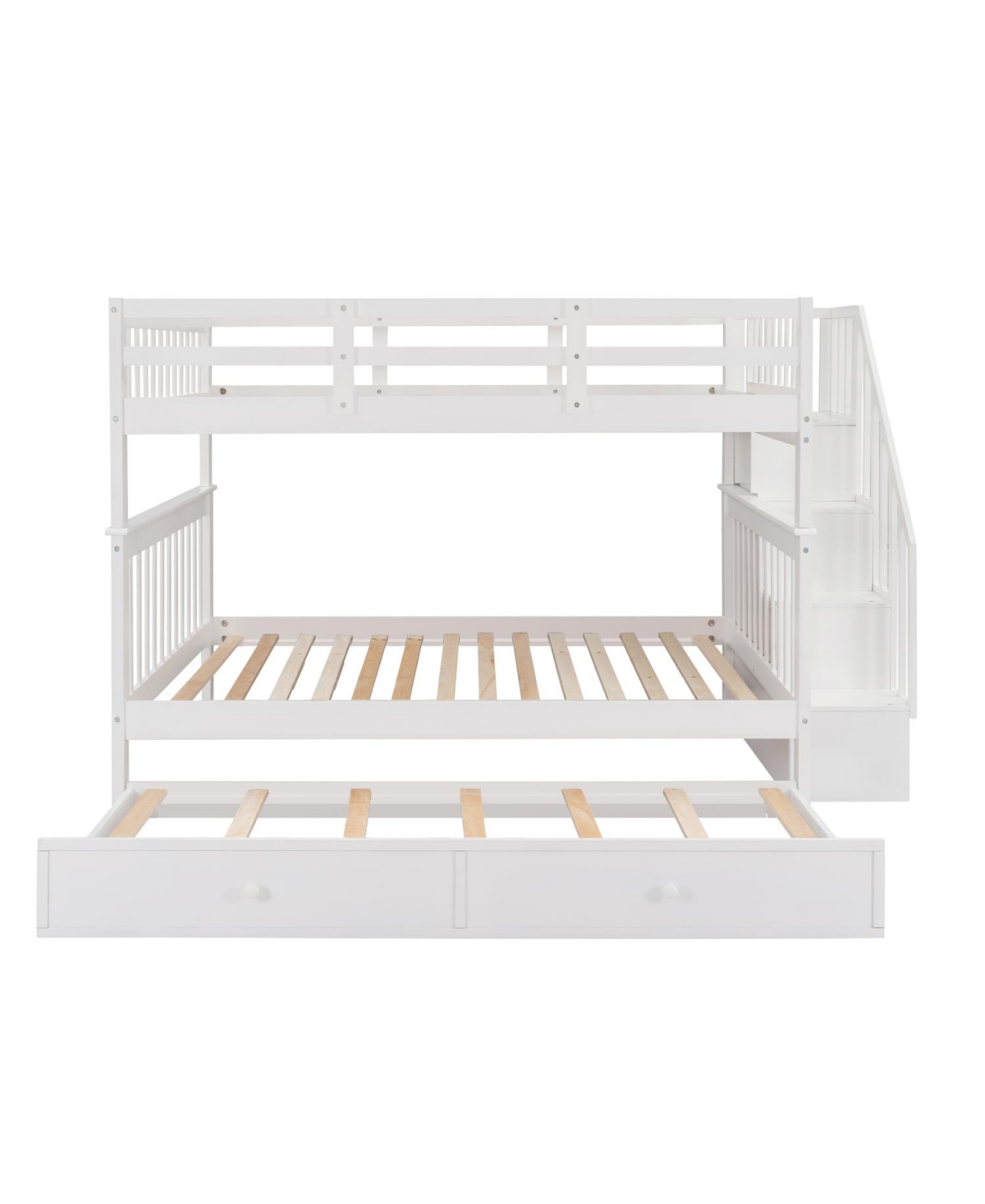 Stairway Bunk Bed w/ Trundle, Storage & Rail