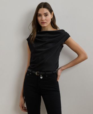 Lauren Ralph Lauren - Women's Satin Charmeuse Off-the-Shoulder Blouse