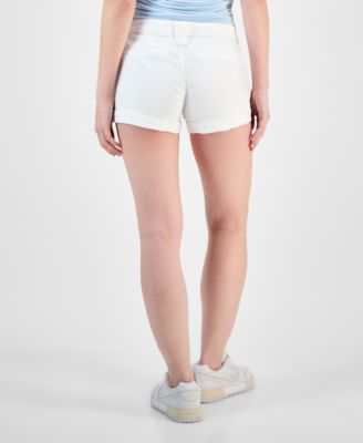 Juniors' Mid-Rise Button-Side Sailor Shorts