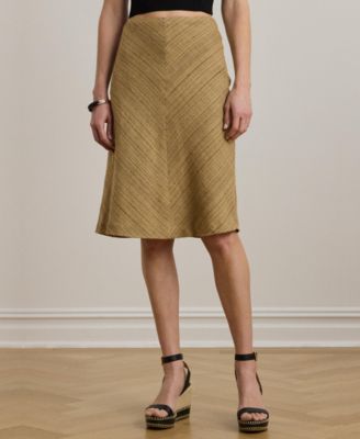 Women's Herringbone Linen-Blend Tweed Skirt