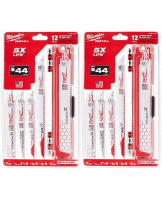 SAWZALL Demolition Wood and Metal Cutting Bi-Metal Reciprocating Blade - 12 Piece Set - 49-22-1129 - 2 Pack