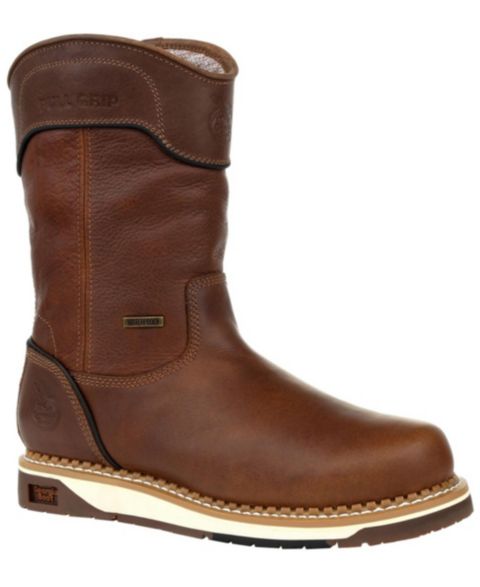 Мужские ботинки GEORGIA BOOT Amp LT Wedge Waterproof Pull On Work Boot, цвет: Коричневый