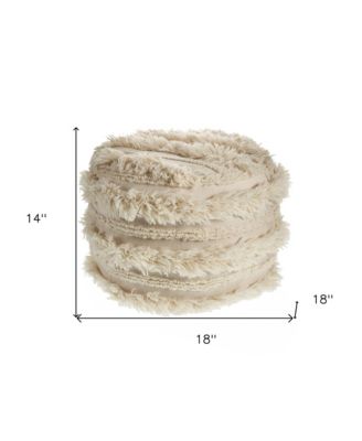 Round Ottoman for Living Room Footrest and Extra Seating