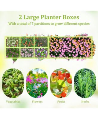 Raised Garden Bed with Legs and Drainage Holes for Backyard-Brown