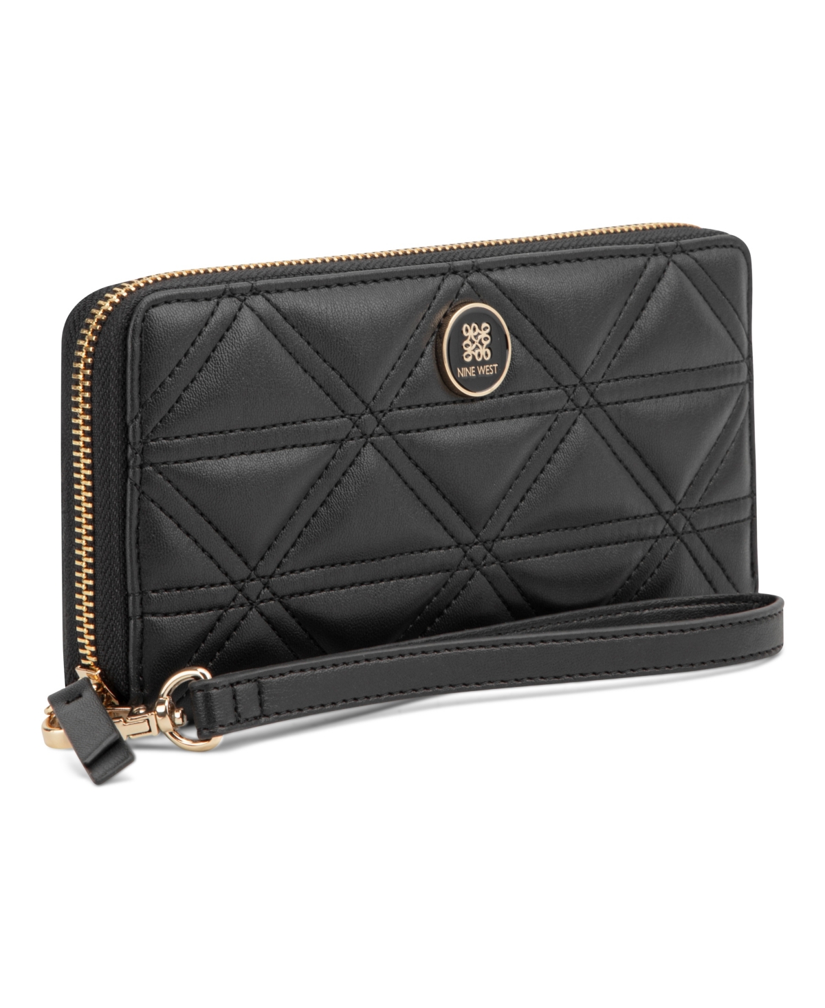Nine West Harland Zip Around Wristlet In Black