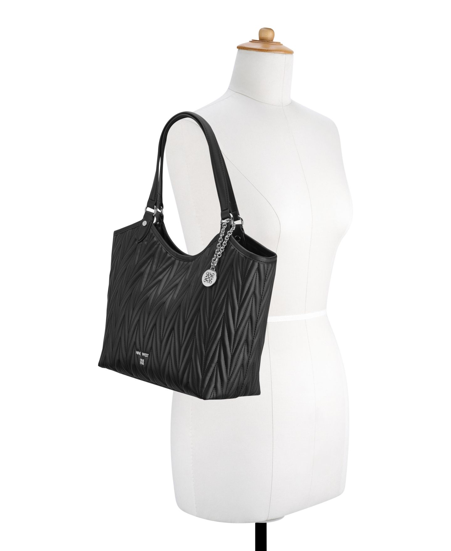 Женская сумка Nine West Jaslee Large 2 in 1, цвет: Чёрный — фото 6