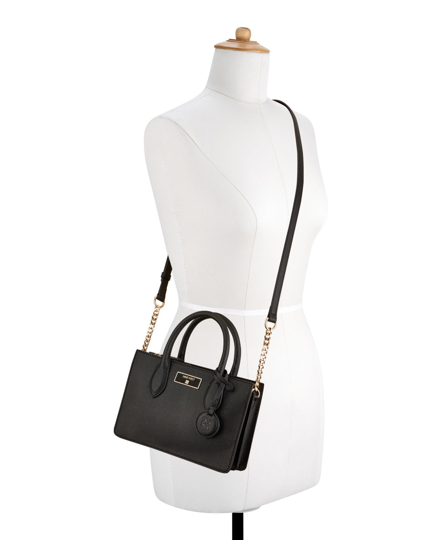 Женская сумка Nine West Magdalina Mini Tote Crossbody, цвет: Чёрный — фото 5