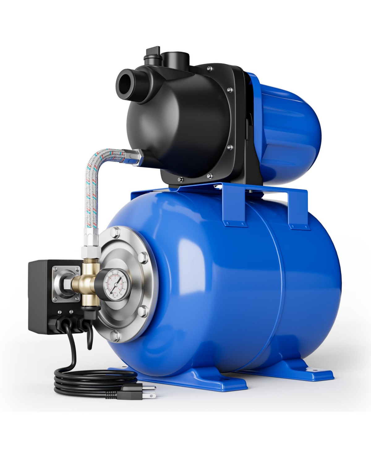 1200 W Garden Water Pump Shallow Well Pressurized Irrigation - Blue