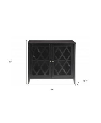 Two Glass Door Sideboard Cabinet with Adjustable Shelves