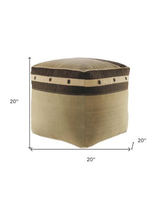 Versatile Cotton Ottoman for Extra Seating and Footrest