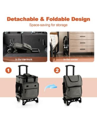 50-Can Large Leakproof Rolling Cooler with Detachable Bottom Plate