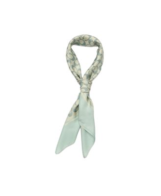 Textured Signature Print Silk Square Scarf