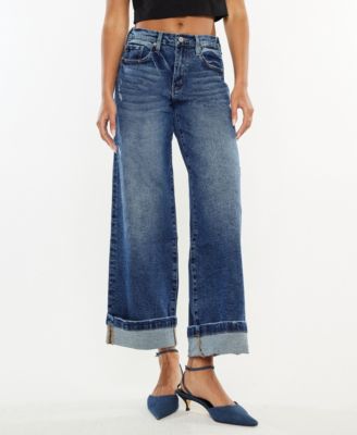 Women's High Rise Wide Leg Pull On Jeans