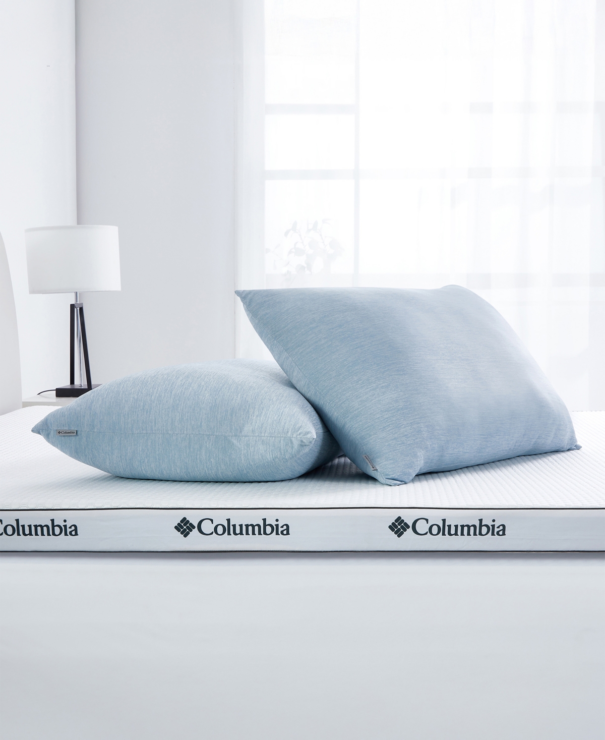 COLUMBIA 2-PACK COOLING COMFORT PILLOW, STANDARD/QUEEN 