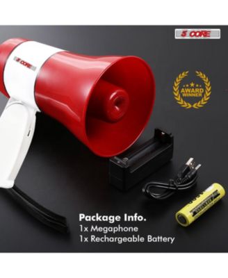 Megaphone Bullhorn Speaker 30W Mini Bull Horn Rechargeable Cheer Megafono 800 Yards Range Loudspeaker