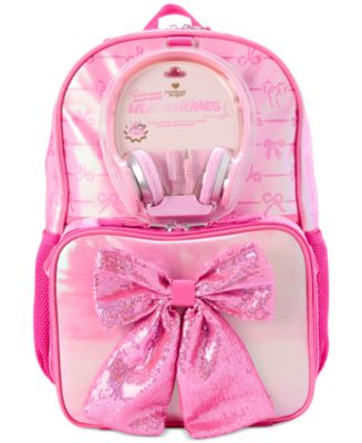【Anyone more】Mebi Velvet Ribbon Gym Sack Backpack Autumn Winter Backpack for Women Velvet School Bags Shoulder