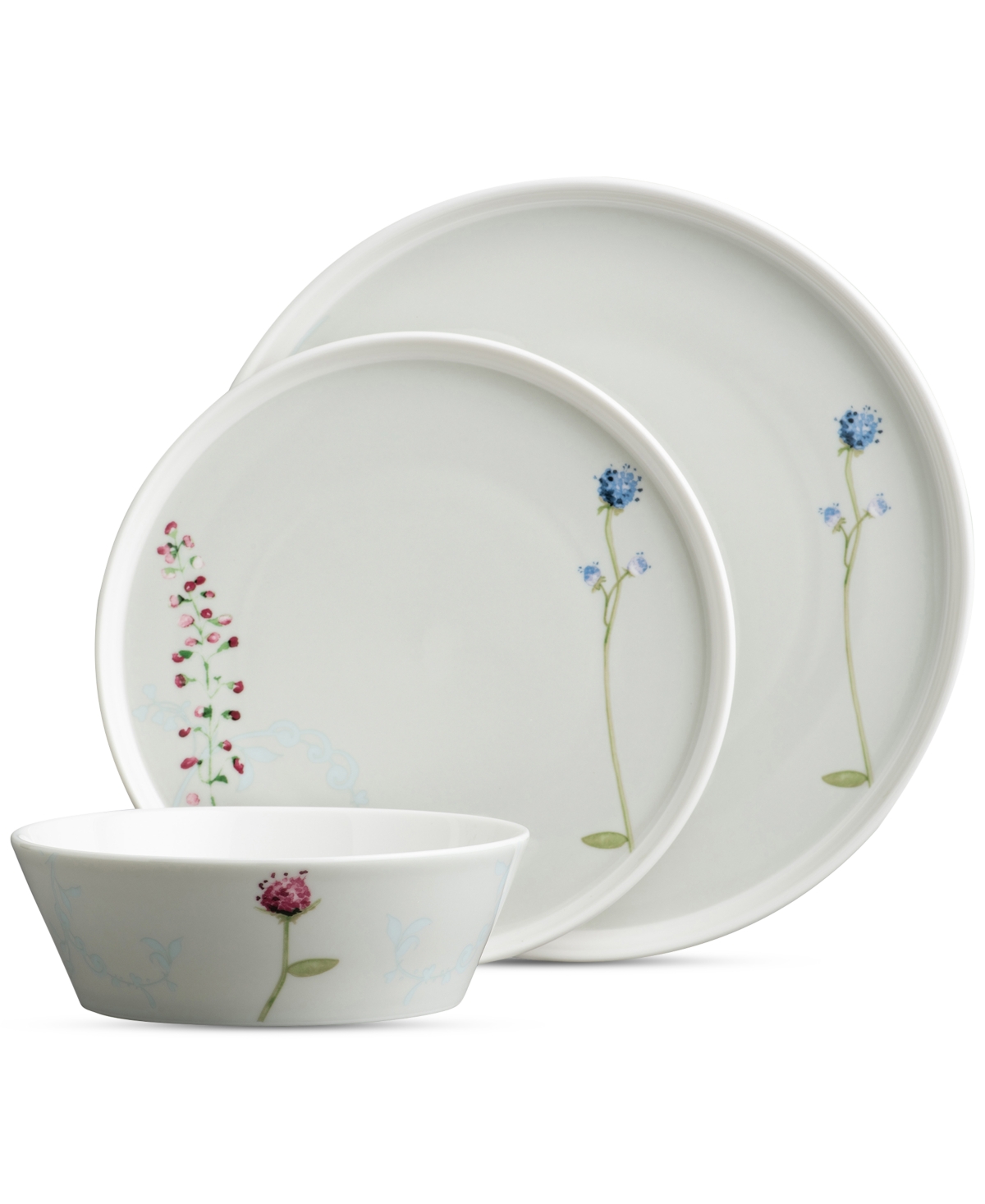 Camille Pale Jade 12-Pc. Dinnerware Set, Service for 4 - White