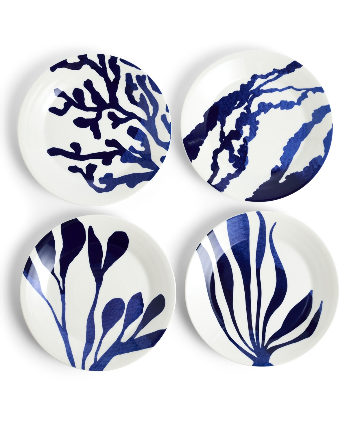 1815 Pacific Mixed Pattern Dinner Plates, Set of 4 - Multi