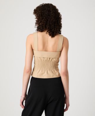 Women's Lightweight Cotton Sleeveless Trench Top