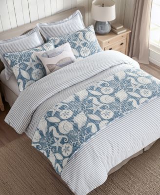 Tobago Stripe Reversible 3-Pc. Duvet Cover Set, King