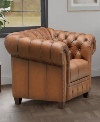 York 50" Top Grain Leather Armchair