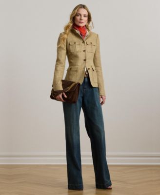 Women's Herringbone Linen Jacket